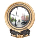 Large Gilded Convex Mirror
