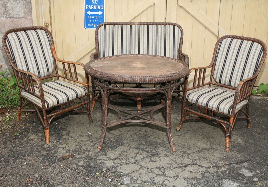 5 Piece Wicker Set