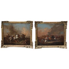 Antique Pair of 17th century paintings
