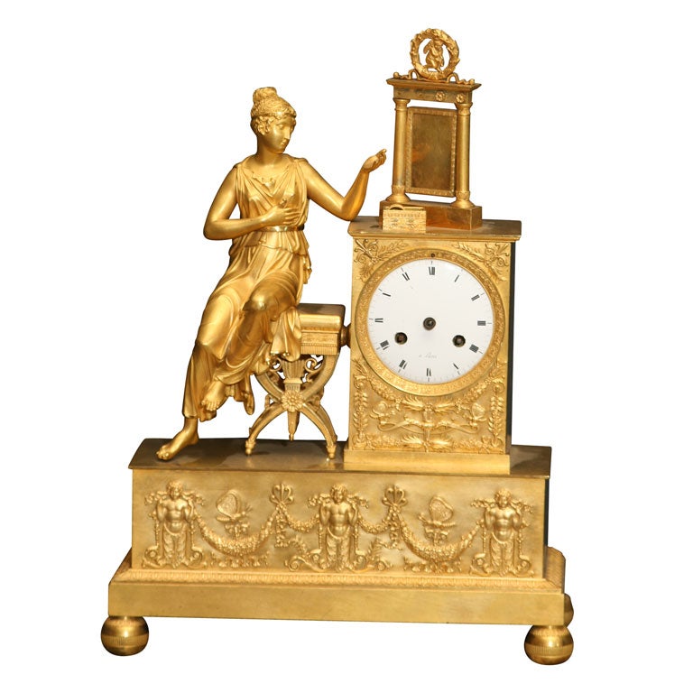 French Empire Clock For Sale at 1stDibs