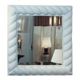 Square Mirror with Plaster Rope-form Frame, French 1930s