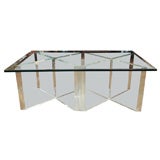 Lucite and Glass Cocktail Table by John Mascheroni