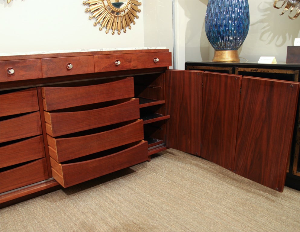 Paul McCobb Credenza with Leather Doors 2