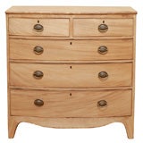 Stripped Light Walnut Bowfront Chest