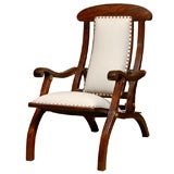 English Mahogany Campaign Chair
