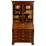 Antique English Mahogany Bureau Bookcase
