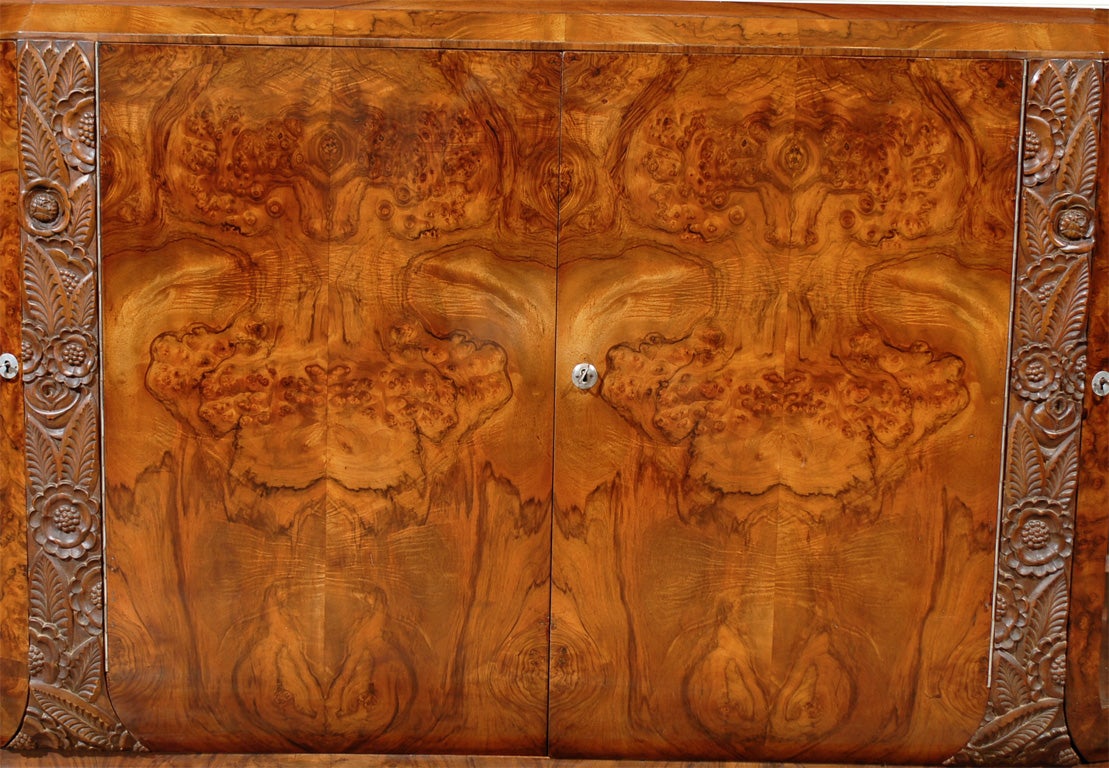 20th Century Circassian Walnut Art Deco Sideboard