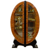 deco curio cabinet in palisander and ebonised wood