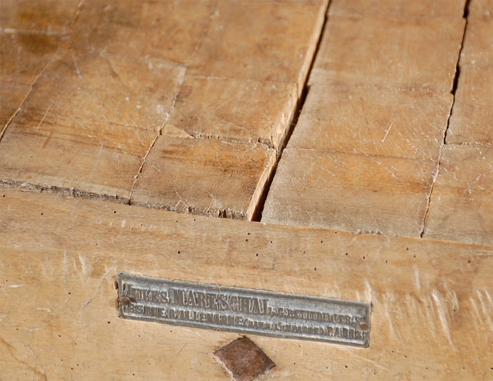 French butcher's block table 4