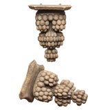 Superb Pair of 18th Century Grape Carved Brackets