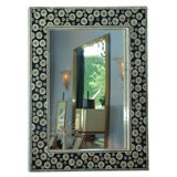 Vintage Indian ivory floral mirror