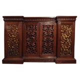 Anglo Indian Rosewood Breakfront Cabinet