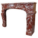French Rouge Royale Marble Fireplace Mantle