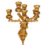 Pair of English Regency Gilt Bronze Sconces