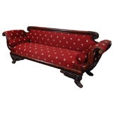 Antique American Empire Classical Sofa