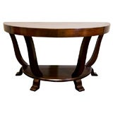 French Colonial Art Deco Demilune Table, Early 20th c
