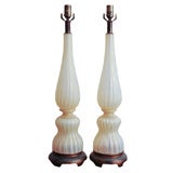 The Marbro Lamp Company - Murano Lamps in Creamy Opaline Glass