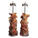 Recycled Tumbled Glass Cluster Lamps