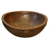 Large Antique Wood Bowl