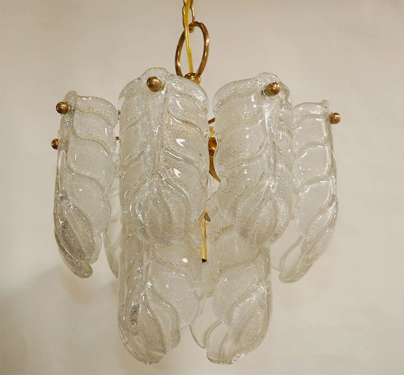 Chandelier with Leaf Shape Elements
