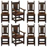 Antique Set of Eight Dining Chairs