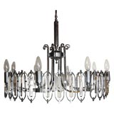 Crystal and Silvered Chandelier