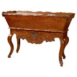 Antique French Walnut Petrine on Stand