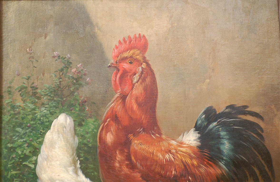 Chicken Still- Life Oil on Canvas