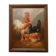 Chicken Still- Life Oil on Canvas