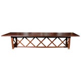 Steel Trestle Dining Table