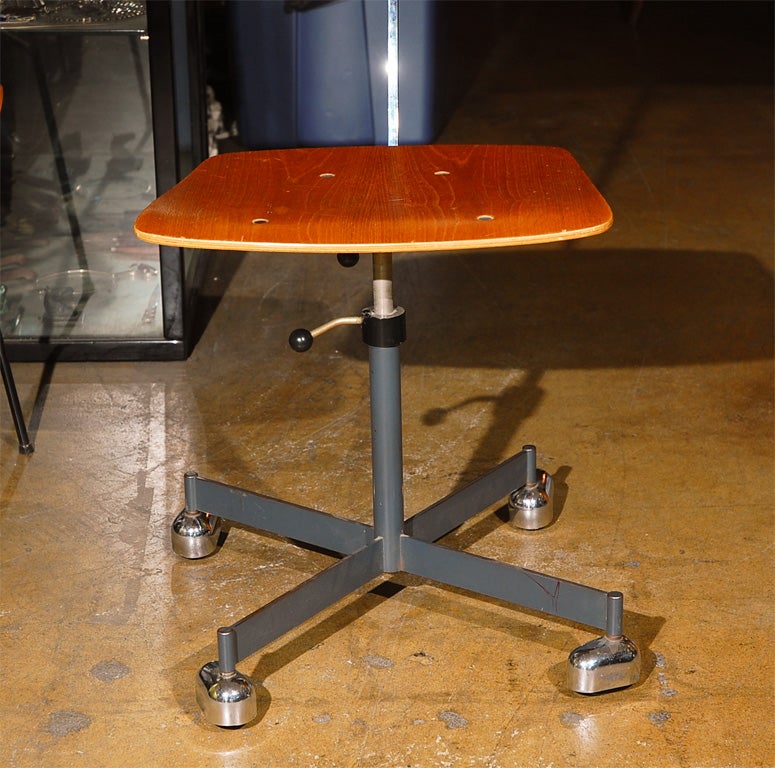 Danish Rare and early swivel Kevi office/desk chair with chrome casters