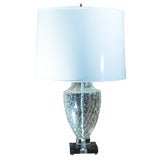 Crackled Glass Body Lamp with Gilt Veining