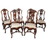 Set of Six (6)  19th Century Dutch Chairs