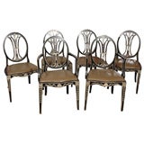 Set of Six (6) Hepplewhite Style Chairs