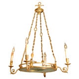 Gilt Bronze and Crystal Neo-Classic Style Chandelier