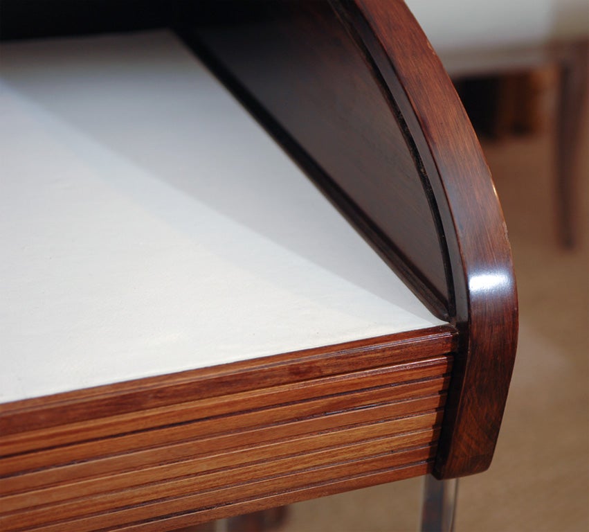 Plexiglass Vladimir Kagan Roll-Top Desk and Plexiglas Chair