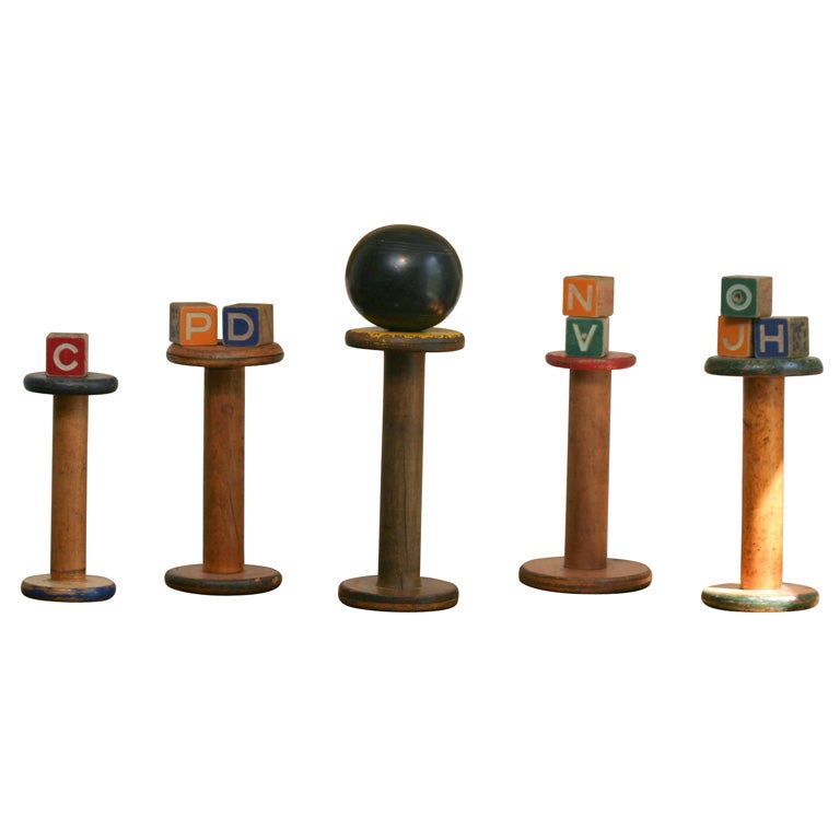 5 spools for yarn or thread