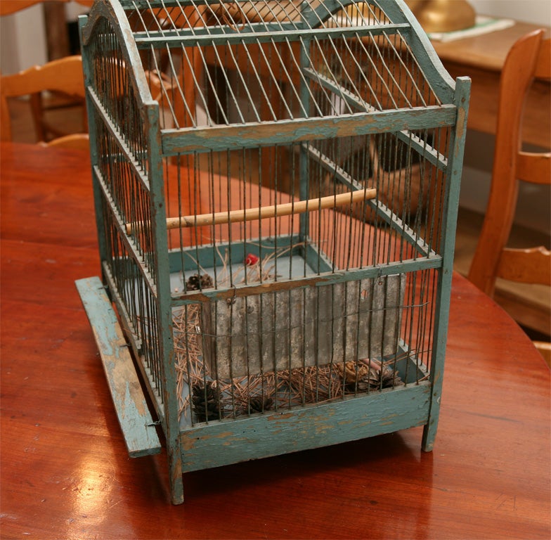 Wood Blue Bird cage