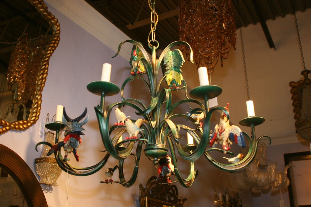 rooster chandelier