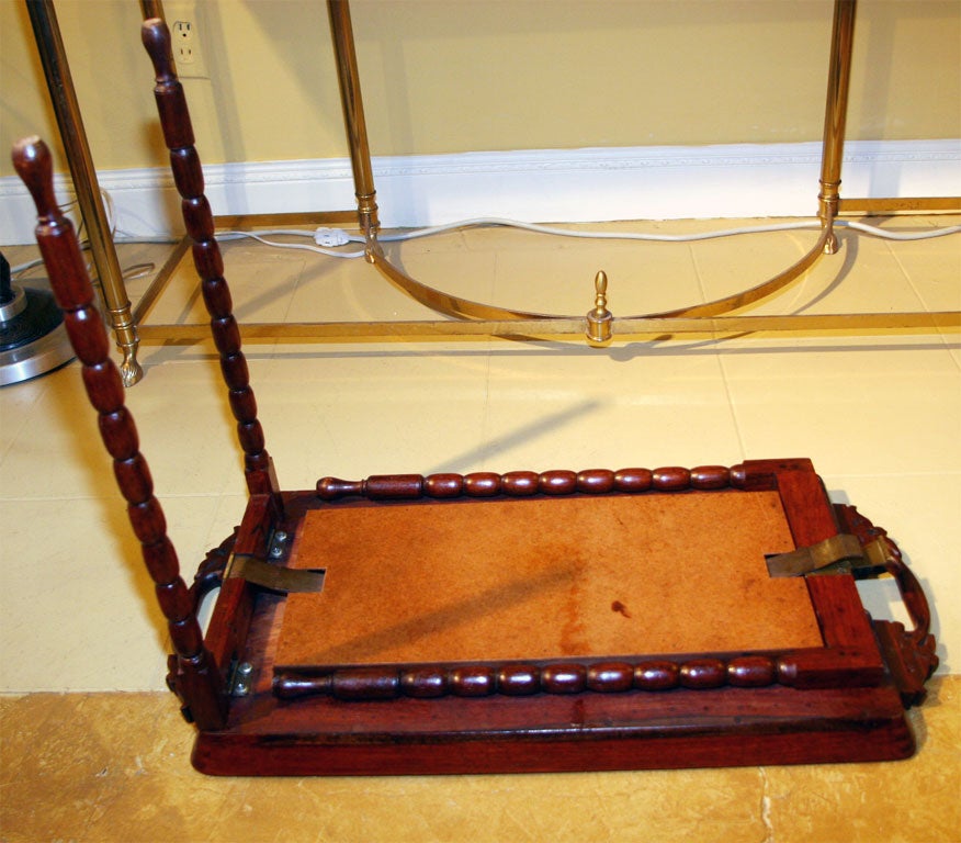 Anglo-Indian Folding Tray Table With Brass Inlay 4