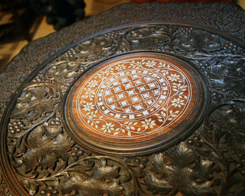 Wood Anglo-Indian Octagonal Table, One Of A Near Pair
