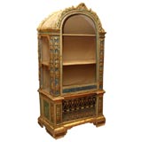 17th Century Italian Paint and Gilt Arch top Cabinet
