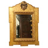 Spanish Gilt Wood Mirror with Crest