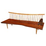 Vintage Nakashima Style One Arm Spindle Back Bench