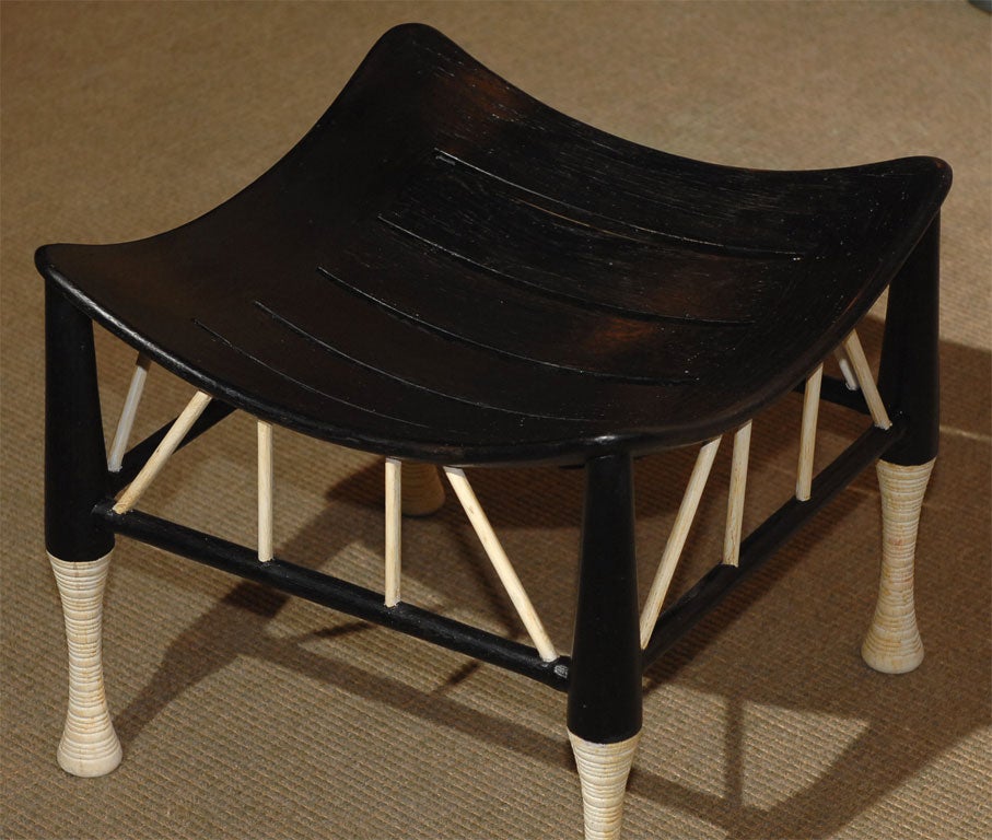 A Classic Egyptian Revival Bench Attribited to Liberty & Co.