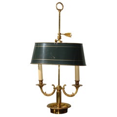 Vintage French Two Arm Gilt Bronze Bouillotte Lamp