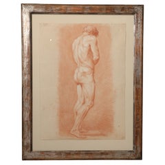 A Bold Set of Four Neoclassical Sanguined Male Figure Studies