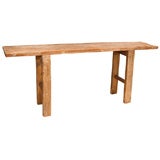 Rustic Elm Wood Console Table