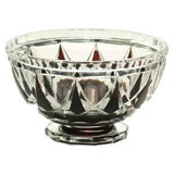 Val St. Lambert Amethyst Art Deco Crystal Centerbowl