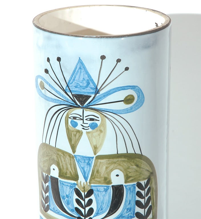 French Ceramic Lamp Shade by Roger Capron For Sale